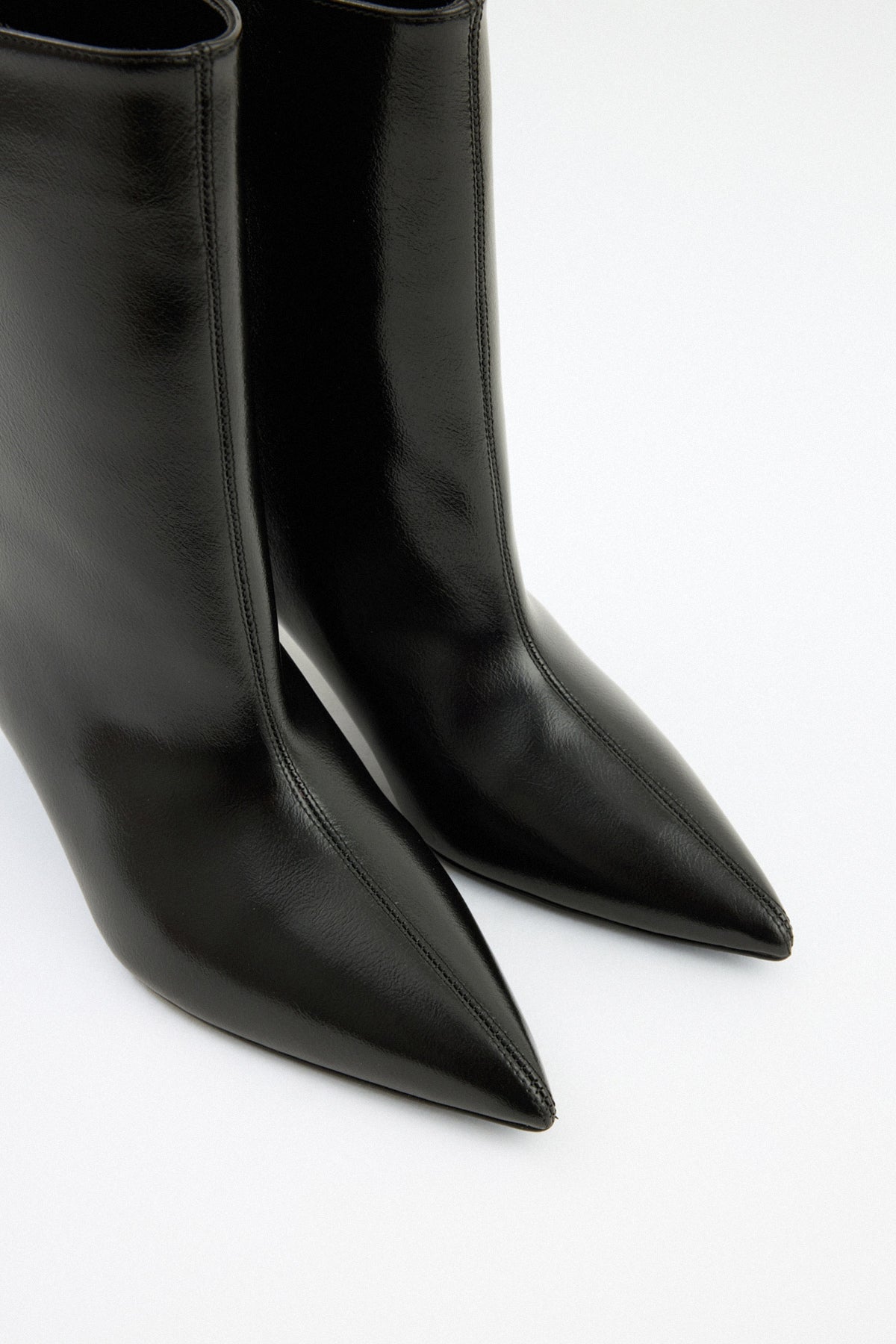 Nora | Black Leather Ankle Boots