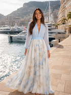 Floral Chiffon Maxi Dress Summer Women