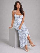 Floral Lace Up Maxi Dress Summer Women