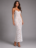 Lace Corset Sculpted Maxi Dress Evening Women