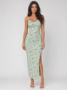Floral Cowl Neck Midi Dress Summer Women
