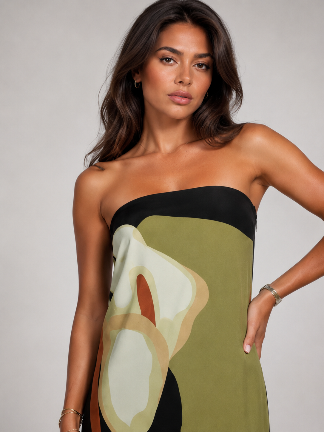 Strapless Sculpted Maxi Dress Evening Women