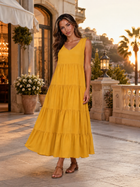 V Neck Tiered Maxi Dress Summer Women