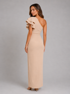 One Shoulder Ruffle Slit Maxi Dress Evening Women
