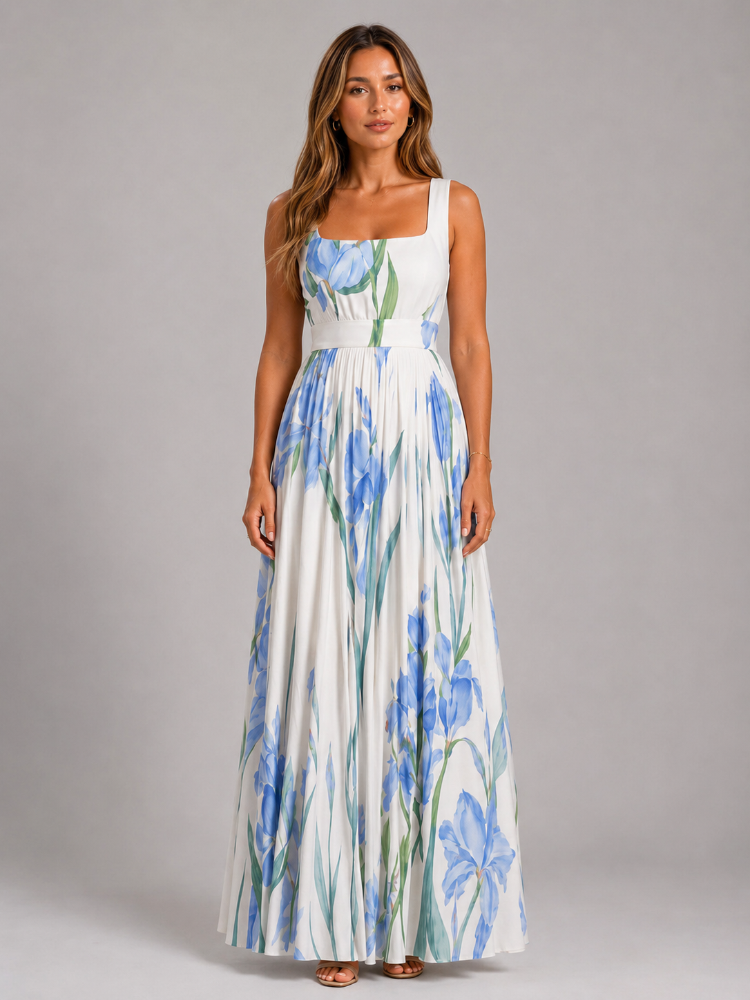 Floral A Line Maxi Dress Summer Women