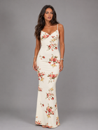 Floral Satin Feel Maxi Dress Wedding Guest