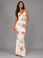 Floral Satin Feel Maxi Dress Wedding Guest