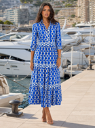 Chain Print Midi Dress Summer Women