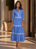 Chain Print Midi Dress Summer Women