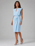 Keyhole Neck Ruched Midi Dress Cocktail Women