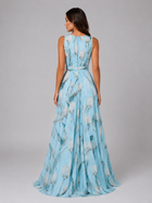 Floral V Neck Cinched Maxi Dress Summer Women