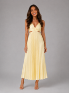 Pleated Cutout Midi Dress Cocktail Women