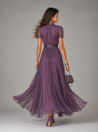 Chiffon Lace Trim Maxi Dress Wedding Guest