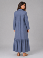 Cotton Blend Tiered Maxi Shirt Dress Summer Women
