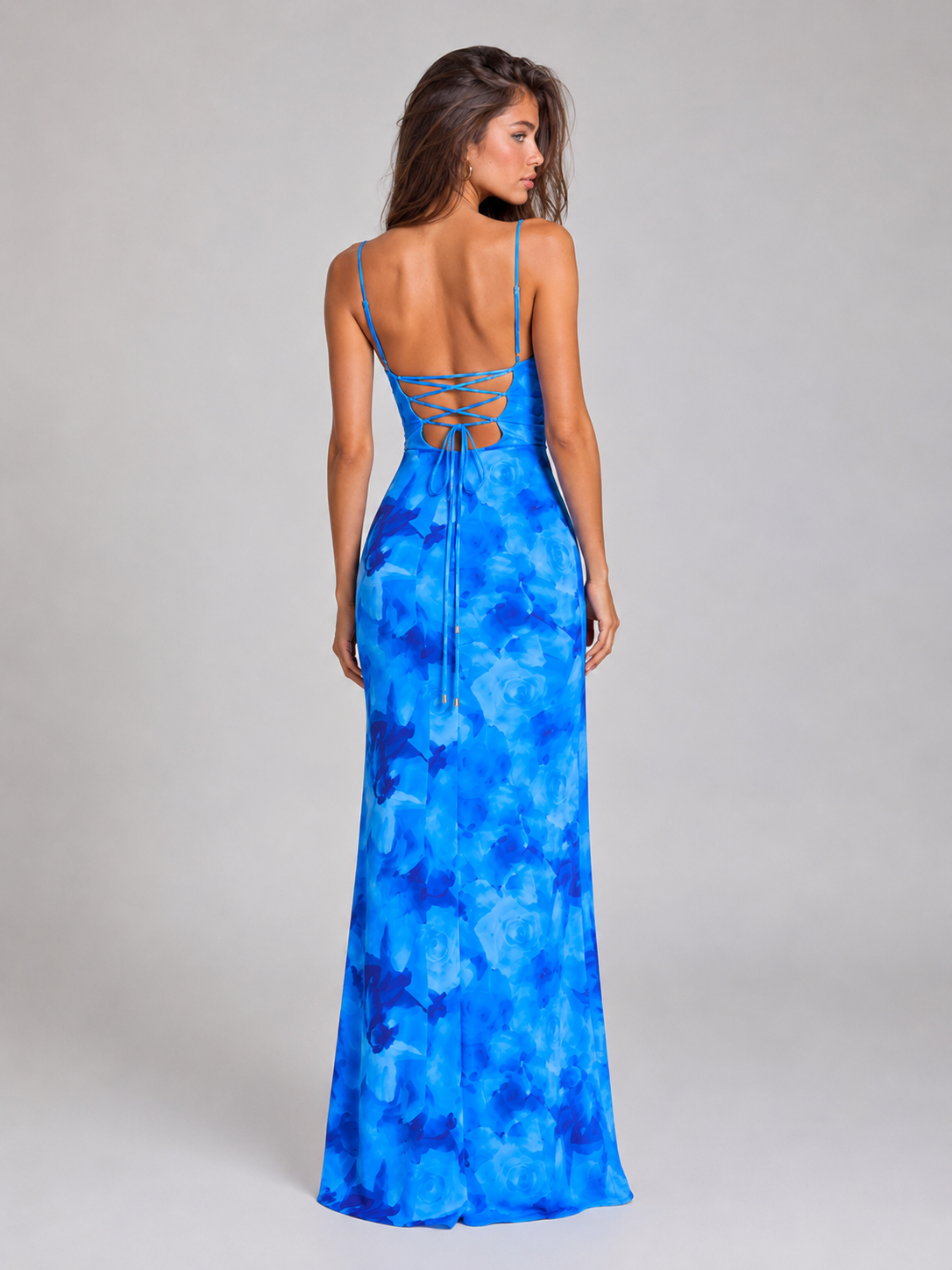 Floral Bodycon Maxi Dress Evening Women
