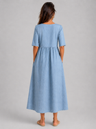 Linen Look Midi Dress Summer Women