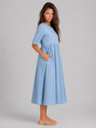 Linen Look Midi Dress Summer Women
