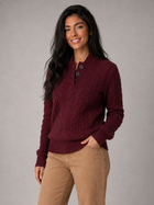 Maren | Cable Knit Button Neck Sweater