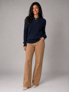 Maren | Cable Knit Button Neck Sweater