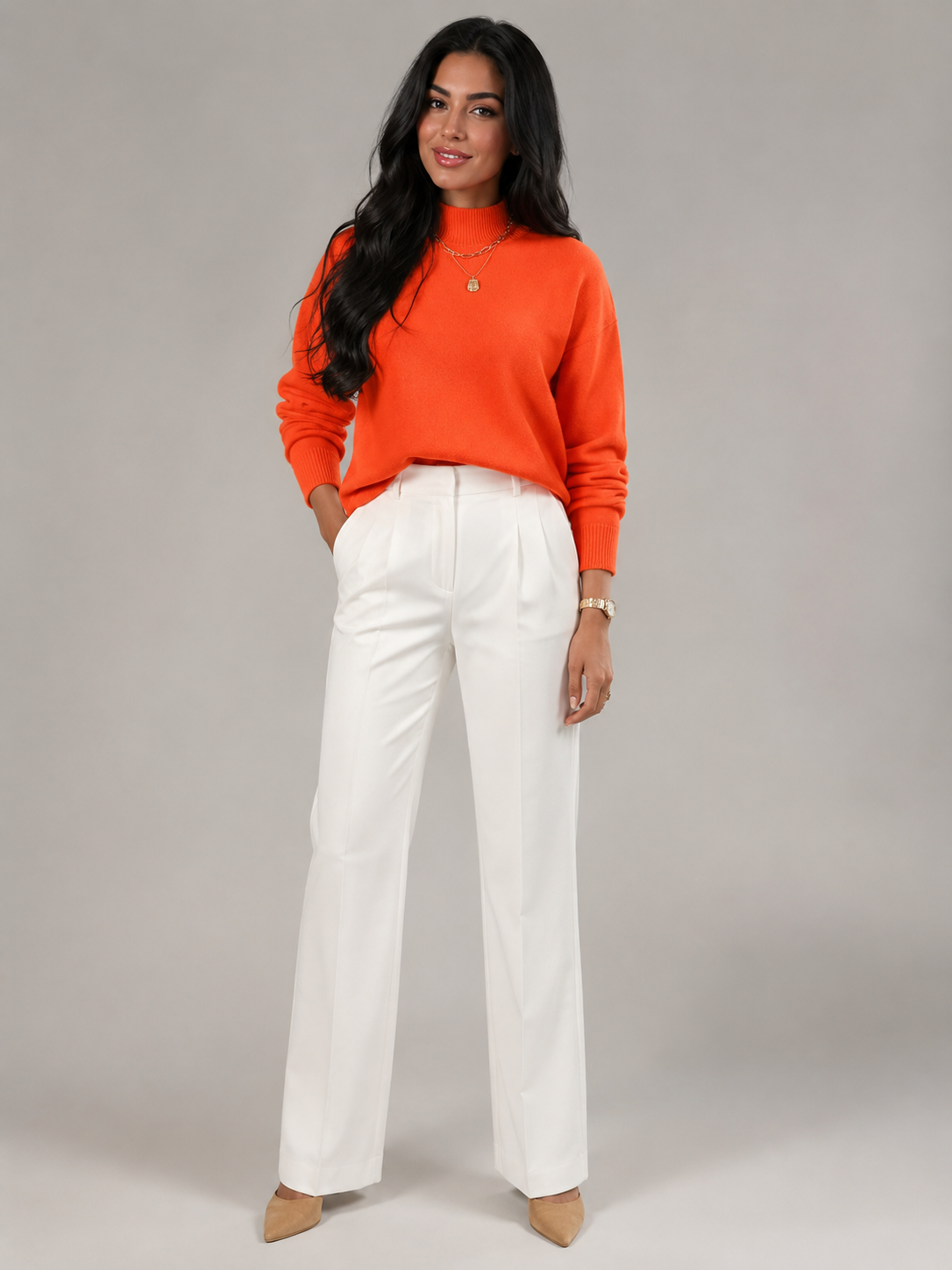 Rhea | Mock Neck Soft Knit Sweater