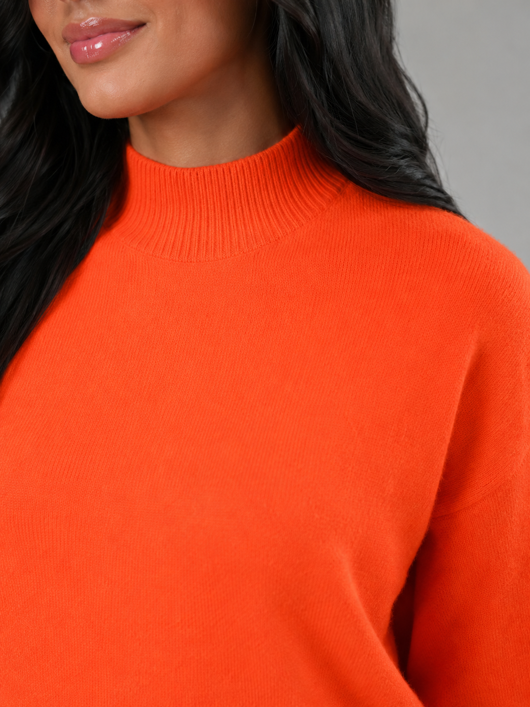 Rhea | Mock Neck Soft Knit Sweater