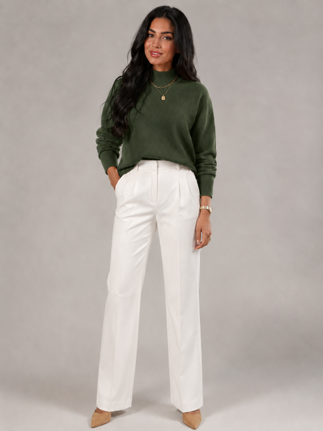 Rhea | Mock Neck Soft Knit Sweater