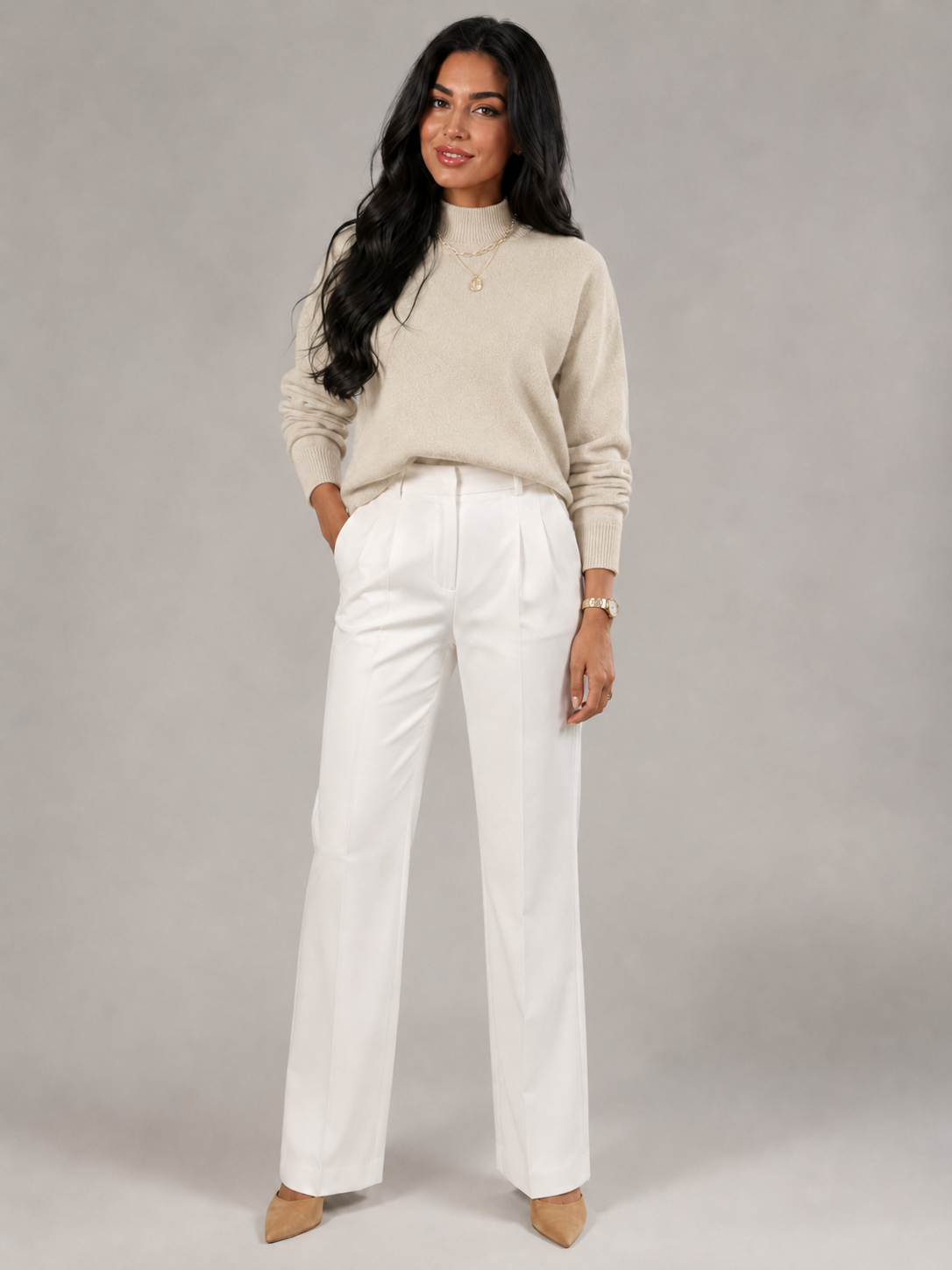 Rhea | Mock Neck Soft Knit Sweater