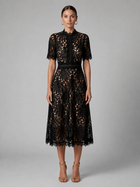 Lace High Neck A Line Midi Dress Cocktail Women