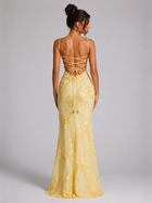 Floral Embroidered Corset Maxi Dress Wedding Guest
