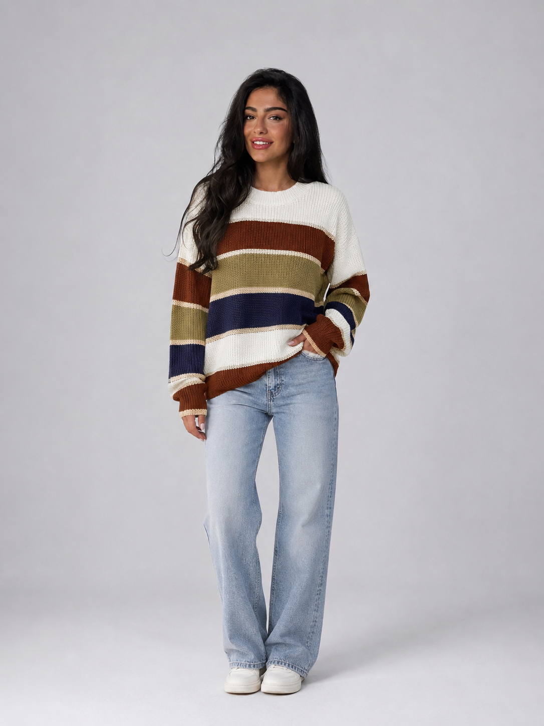 Blair | Striped Crewneck Knit Sweater