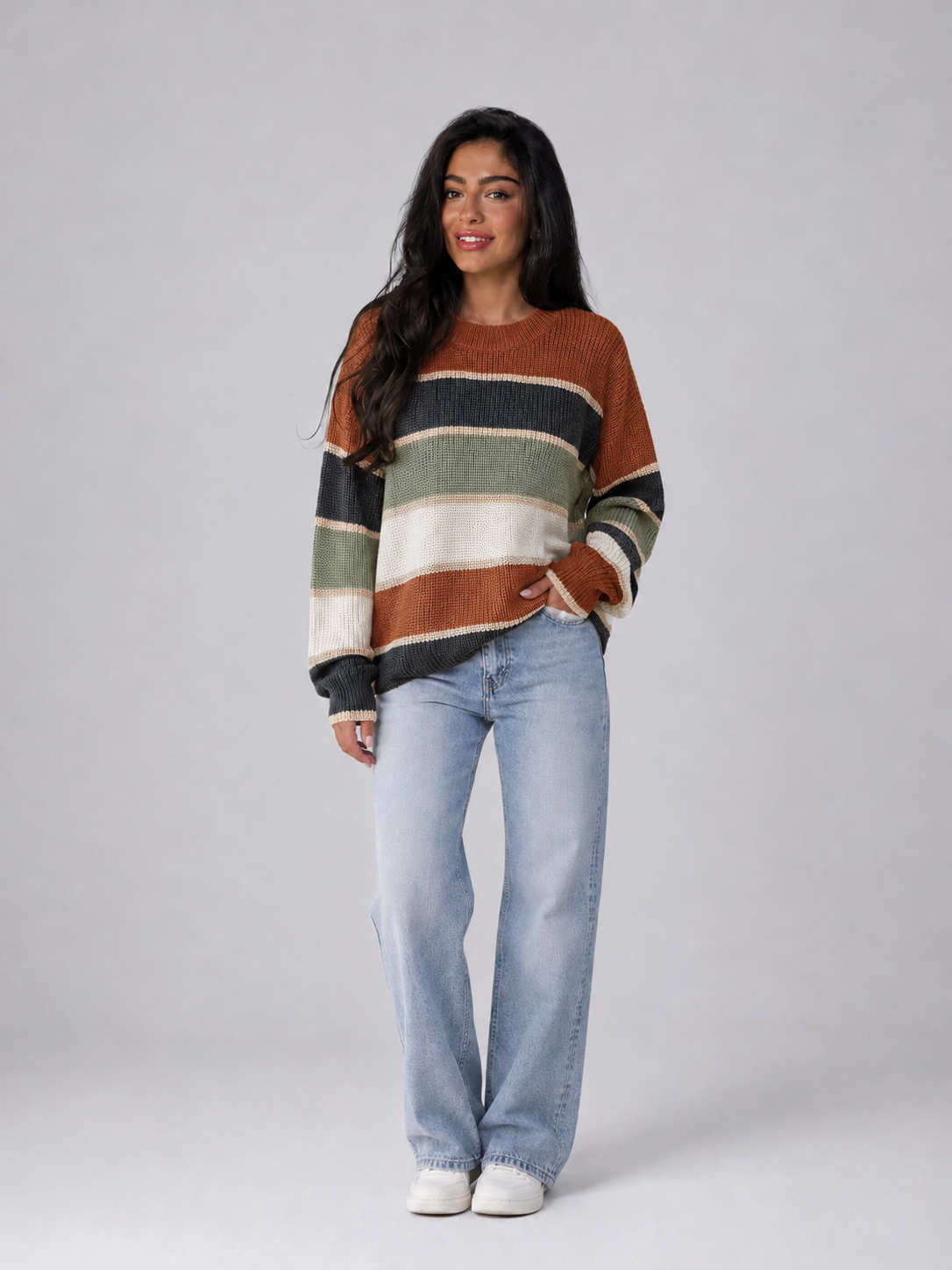 Blair | Striped Crewneck Knit Sweater