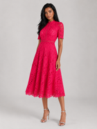 Lace Scoop Neck Midi Dress Wedding Guest