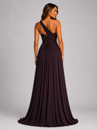 One Shoulder Chiffon Maxi Dress Evening Women