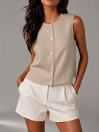 Mila | Button Front Knit Vest