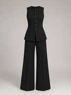Selene | Tailored Vest & Wide Leg Pant Set