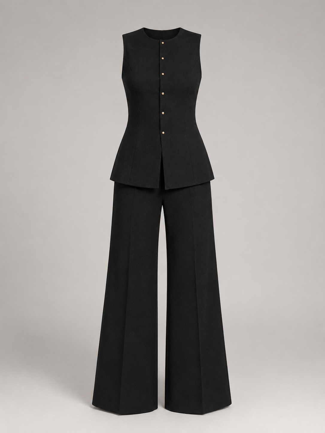 Selene | Tailored Vest & Wide Leg Pant Set