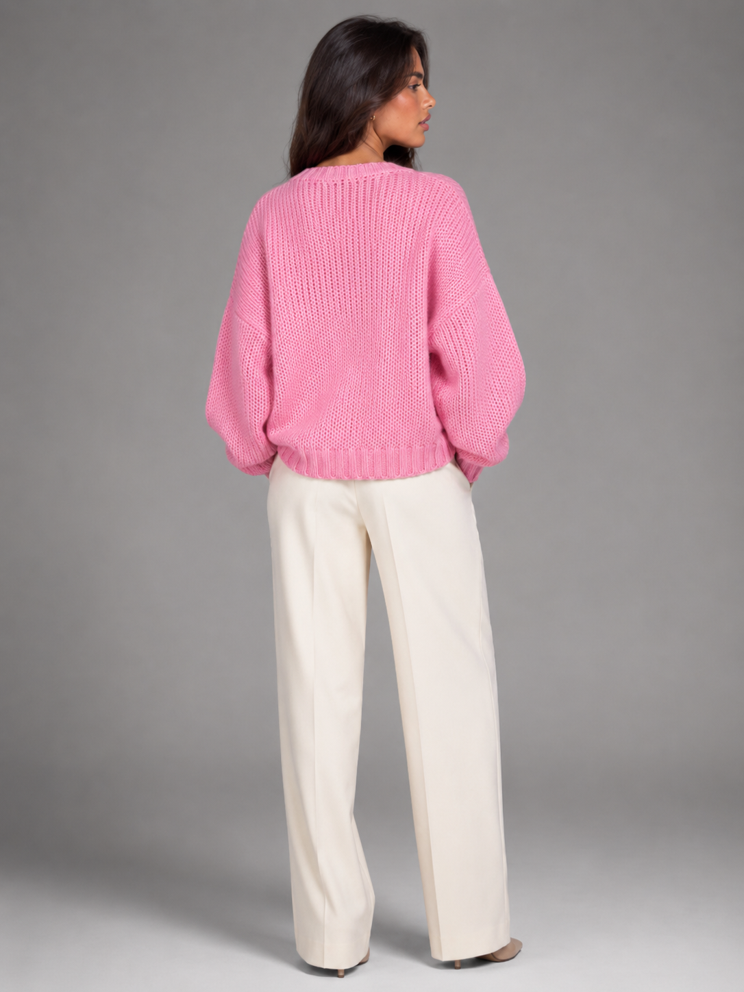 Hazel | Oversized Chunky Knit Crewneck Sweater