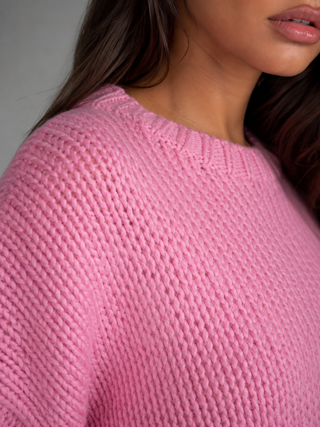 Hazel | Oversized Chunky Knit Crewneck Sweater