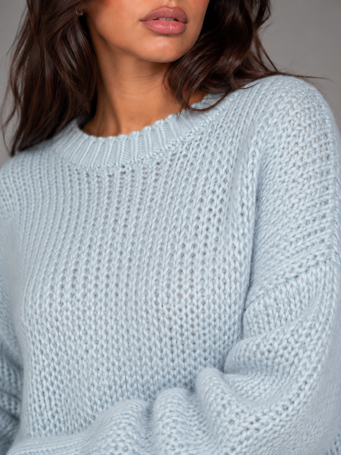 Hazel | Oversized Chunky Knit Crewneck Sweater