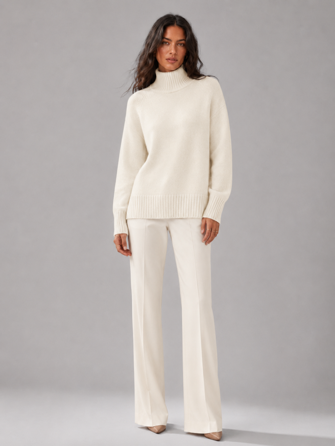 Inez | Oversized Turtleneck Knit Sweater
