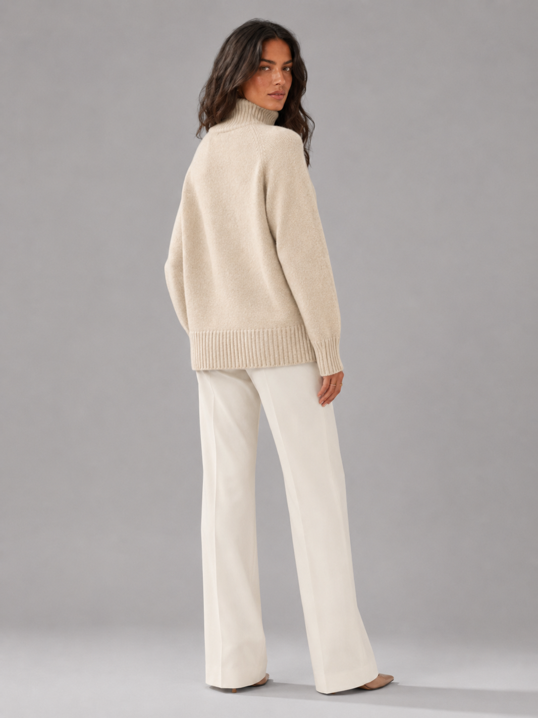 Inez | Oversized Turtleneck Knit Sweater