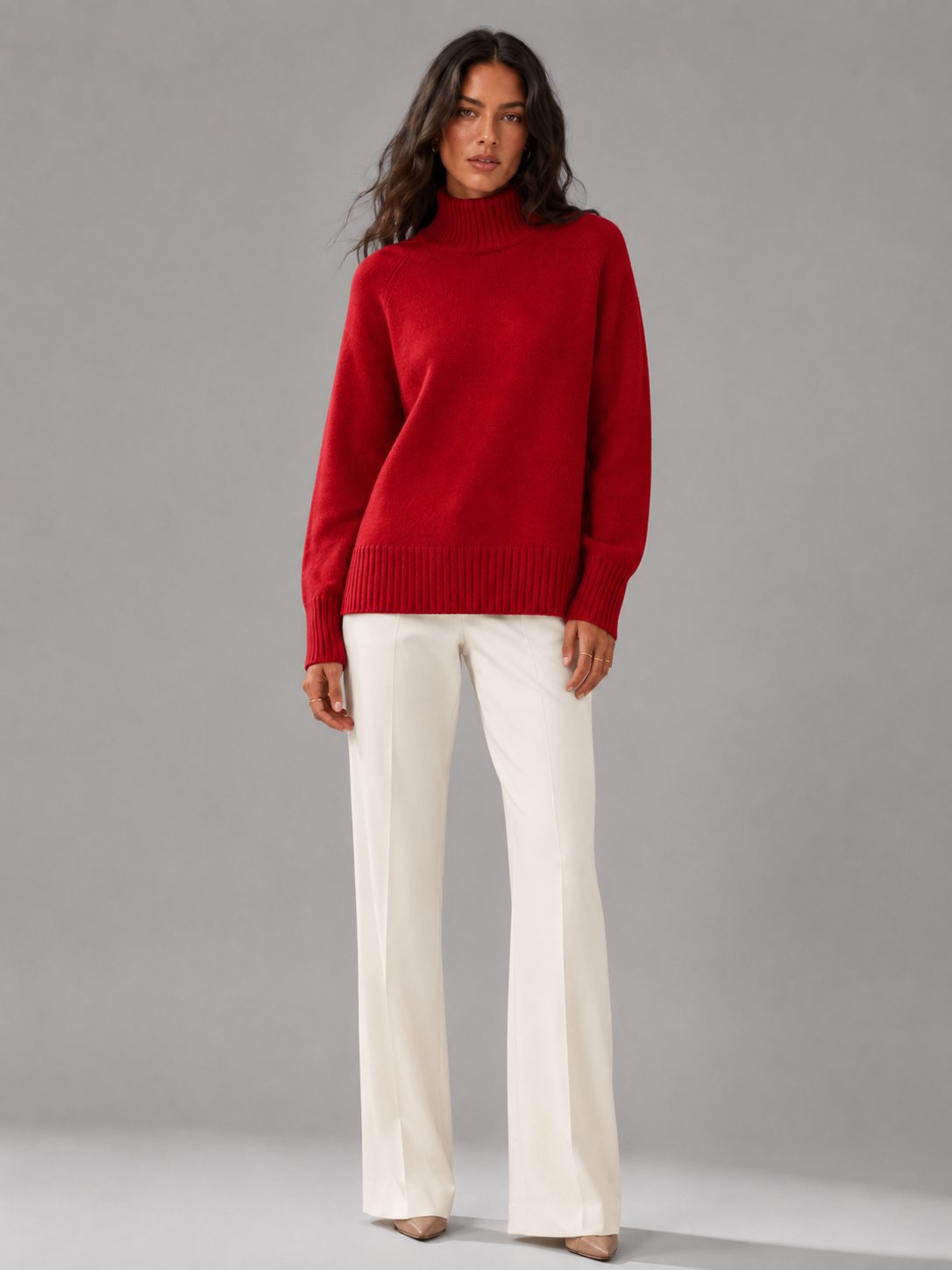 Inez | Oversized Turtleneck Knit Sweater