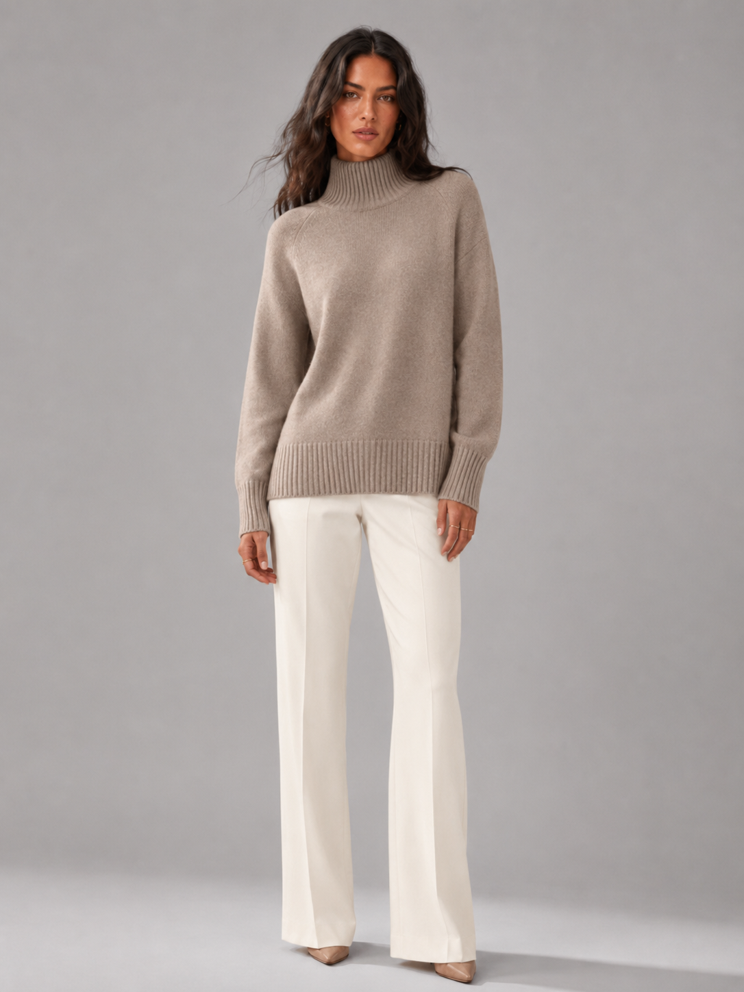 Inez | Oversized Turtleneck Knit Sweater