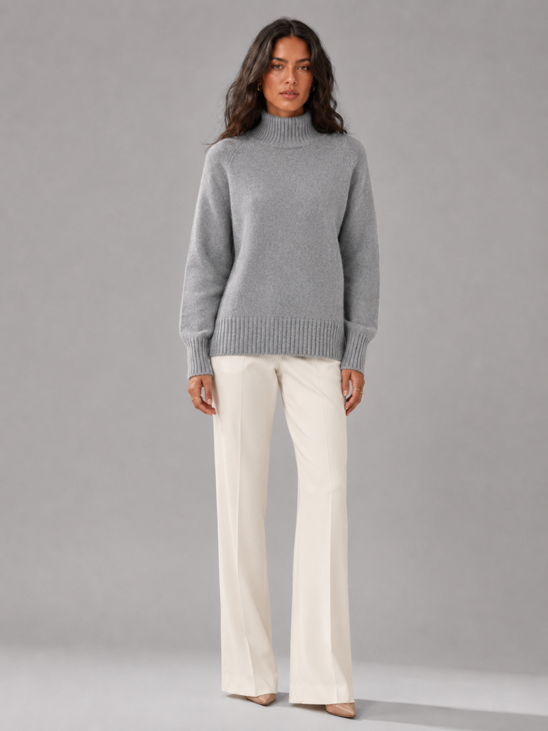 Inez | Oversized Turtleneck Knit Sweater