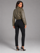 Cropped Faux Leather Utility Jacket for Women