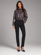 Cropped Faux Leather Utility Jacket for Women