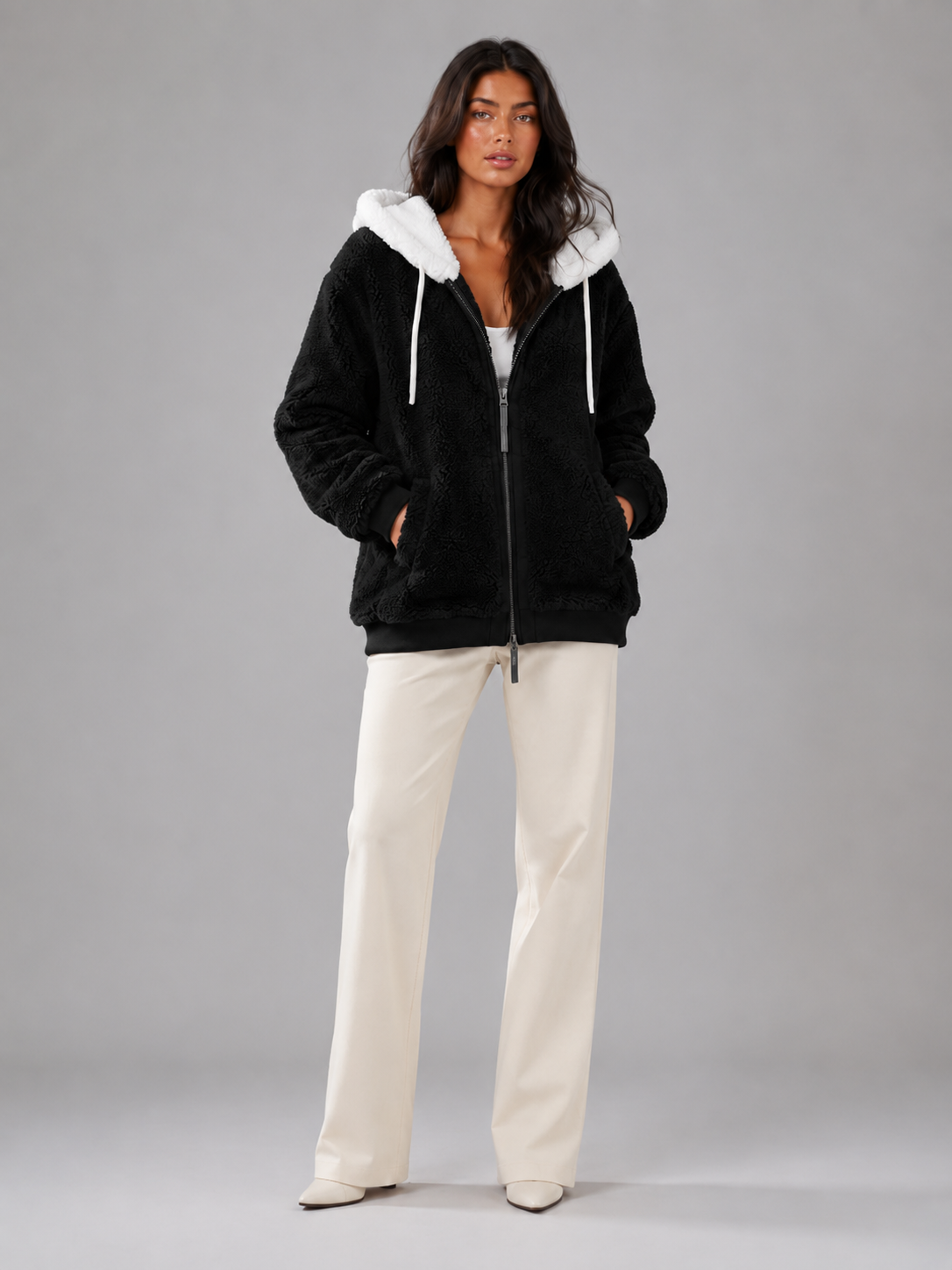 Talia | Sherpa Lined Hooded Puffer Jacket