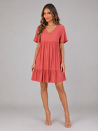 Babydoll Tiered Short Sleeve Mini Dress Summer Women