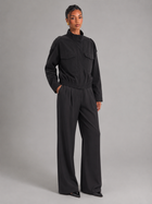 Women's Cropped Utility Jacket With Stand Collar
