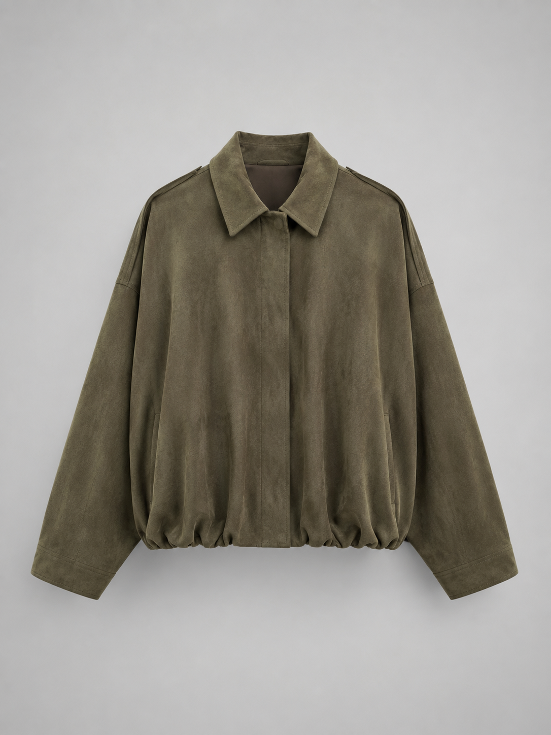 Faux Suede Oversized Shirt Jacket Autumn Women